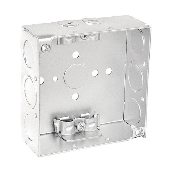 Southwire Electrical Box, 30.3 cu in, Square Box Type, 4 Gangs, Steel, Square Shape 52171-R - main